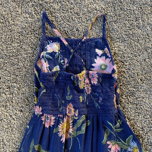 Girls Floral Dress Size XS (5) Navy - Picture 2 of 5